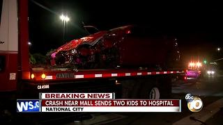 Crash near mall sends two kids to hospital