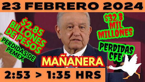 💩🐣👶 AMLITO | Mañanera *Viernes 23 de febrero 2024* | El gansito veloz 2:53 a 1:35.