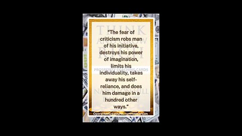 Today's OperationGreatness.com ProsperityCoaching: Fear