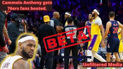 Beta Male Carmelo Anthony gets 76ers Fans Booted. He Learned from LeBron James.
