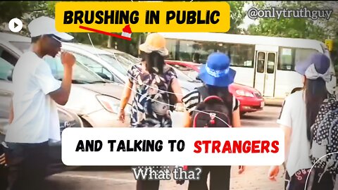 Brushing in public and talking to strangers prank | Prank videos 2022 | #subscribe #comment #like