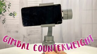 How to Balance Your Osmo Camera Gimbal with Counterweights
