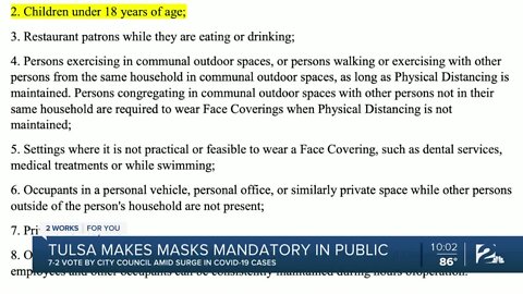 Tulsa makes masks mandatory in public