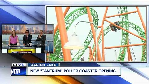 Thuy Lan rides the new roller coaster at Darien Lake