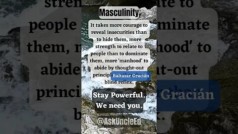 Men's Philosophy : Masculinity - Baltasar Gracian