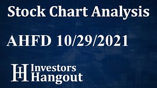AHFD Stock Chart Analysis Active Health Foods Inc. - 10-29-2021