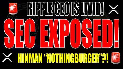 XRP RIPPLE CEO LIVID "I Don't Have A Single Polite Word!" Hinman Documents "NothingBurger"?! ⚠️