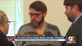 Jury selection in Dooley retrial resumes Tuesday