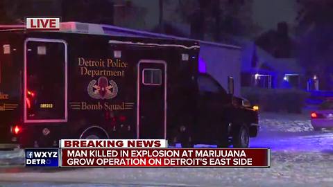 One dead in explosion at possible Detroit marijuana grow operation