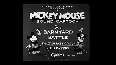 "The Barnyard Battle" (1929 Original Black & White Cartoon)