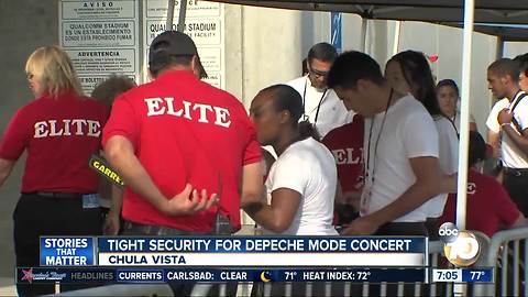 Tight security for Depeche Mode concert