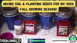 Mixing soil & planting new seeds for the 2023 Fall Growing Season!
