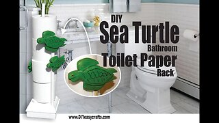 How to make a Sea Turtle Toilet Paper Rack