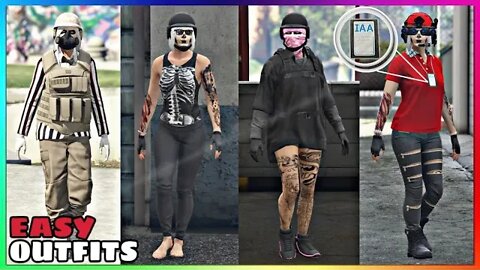 Top 4 Easy To Make Female Tryhard Outfits Using Clothing Glitches #5 (GTA Online)