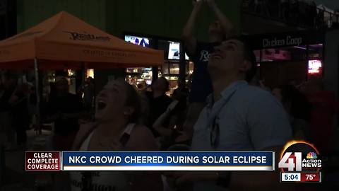 North KC crowd cheered at totality