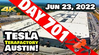 MORE CATHODE & SOLAR PROGRESS AT GIGA TEXAS! - Tesla Gigafactory Austin 4K Day 701 - 6/23/22 -Tesla