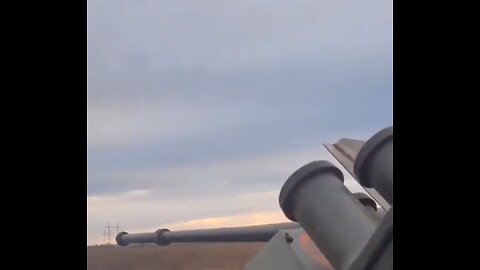 A anti-tank guided missile narrowly missed a BMP-1AM of the Russian Armed Forces