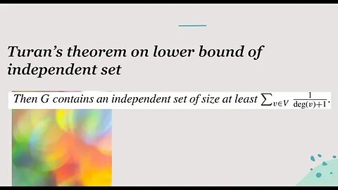 Turan's theorem on lower bound of size of independent set