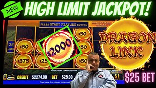 💥Watch This JACKPOT!! High Limit Dragon Link💥!