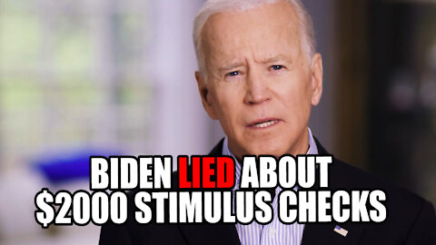Biden LIED about $2000 Stimulus Checks to win Georgia