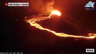 Live Volcano Coverage From Iceland. 21/07/2023.