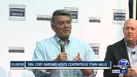 Sen. Cory Gardner holds raucous town halls in Colorado