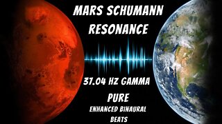 Mars Schumann Resonance 🪐37.04Hz Enhanced Gamma Waves 🪐 Pure Binaural Beats 🪐Soundings of The Planet