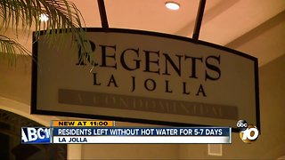 La Jolla apartment complex partially without hot water