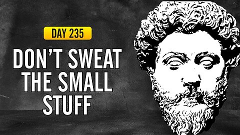Don't Sweat the Small Stuff - DAY 235 - The Daily Stoic 365 Day Devotional
