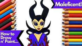 How to draw and paint Disney Maleficent