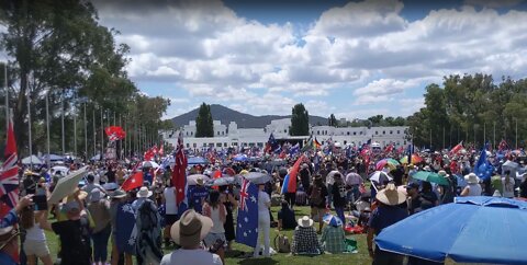 Convoy to Canberra (Aus) Rally - Crowd - Feb 12, 2022