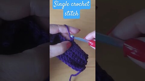 single crochet stitch #crochet #crochethook #cocheting