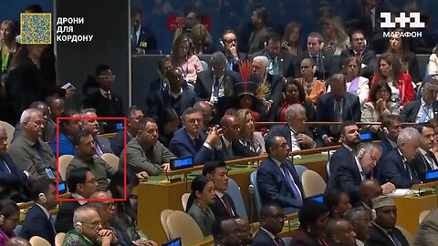 Zelensky clone listening to Zelensky in the audience!? Ukrainian media edited Zelensky's UN speech to make it look like he had a bigger audience