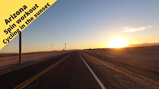 Arizona Maricopa cycling in the sunset