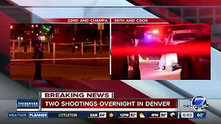 Denver police respond to 2 separate shootings within 1 hour Tuesday morning
