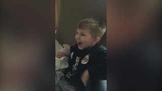 Young Boy Has Something To Say About His Sibling