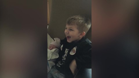 Young Boy Has Something To Say About His Sibling
