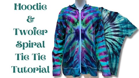 Tie-Dye Designs: Hoodie & Twofer Spiral Experiment Incline Ice & Muck Dye