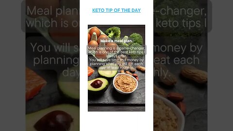 Keto Tip of the Day - Make a Keto Meal Plan