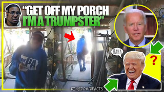 "DO YOU LIKE BIDEN" | Trump Supporter BOOTS Man Off Her Porch For Co-Signing Biden