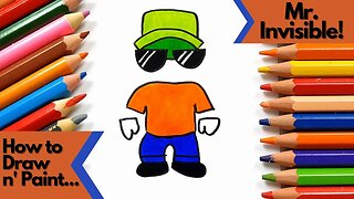 How to draw and paint Mr. Invisible in a fun and easy way