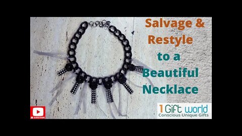 Making Beautiful 'Hilda' Necklace by Re-Styling & Salvaging Materials