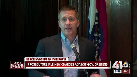 Prosecutors file new charge against Greitens
