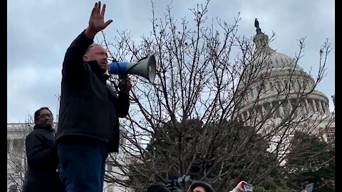 1/6: Alex Jones speaks to Trump supporters outside the Capitol