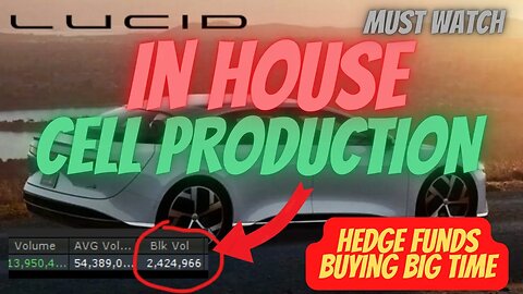 LCID IN HOUSE CELL PRODUCTION 🔥🔥 HEDGE FUNDS BUYING 🚀 $LCID RALLY STARTING
