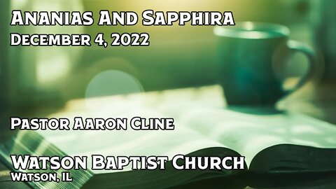 2022 12 04 Ananias And Sapphira