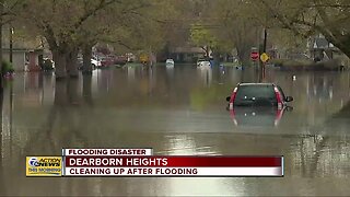 Cleaning up after flooding in Dearborn Heights