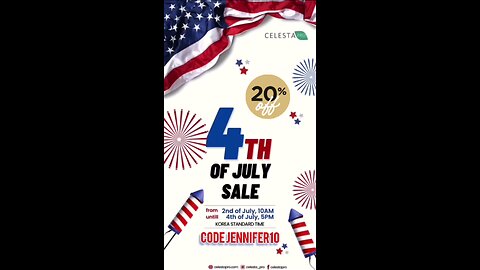 Save 20% with JENNIFER10 at the Celestapro.com 4th of July Sale!! 🎆