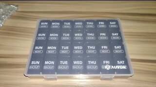 Auvon Extra Large Weekly Pill Organizer 4 Times a Day
