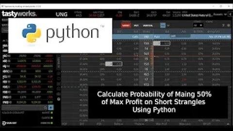 Calculating Probability of Making 50% of Max Profit on a Short Strangle Using Python